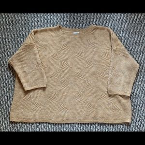J. Jill, patterned pull over, 3/4 sleeve, mid-weight sweater.
